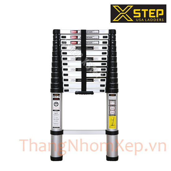 Thang nhôm rút gọn đơn Xstep XT380